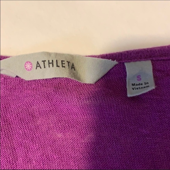 Athleta Newport Linen Magenta Top Small - Picture 6 of 7